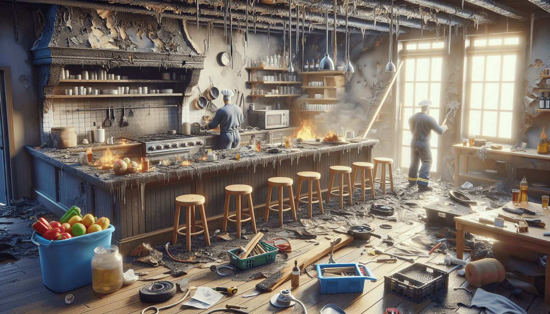 7 trucos para restaurar el área de cocina en bares tras un incendio